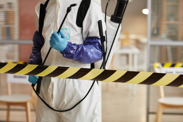 Professional Sewage Cleanup technician working in Manawa, WI